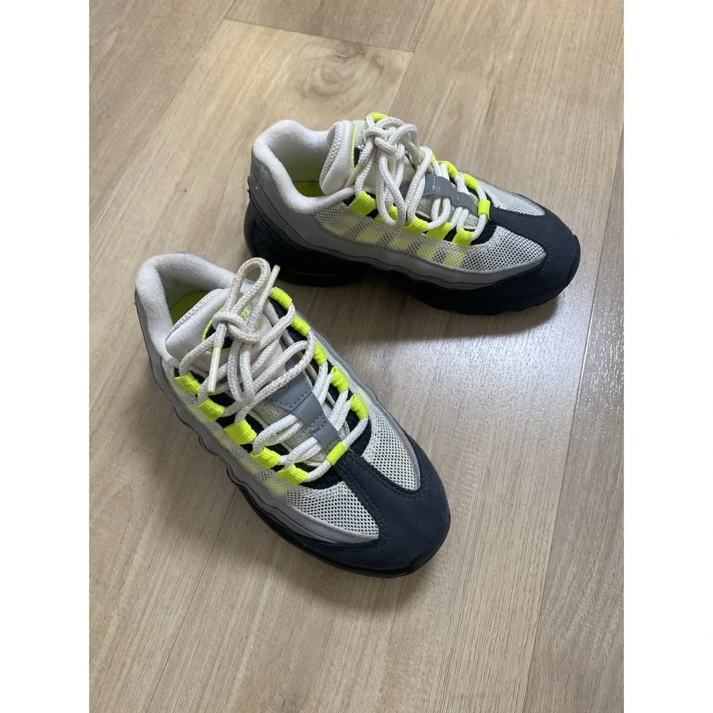 Nike Air Max 95 OG 2020 Black/Neon Yellow-LT Graphite CZ0948-001 Kids 12.5C‎